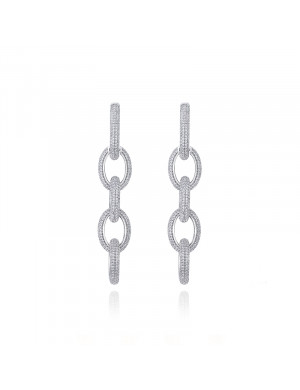 Earrings•Glam Ever X Akiiiko Co-Branded Polycyclic zircon chain earrings 