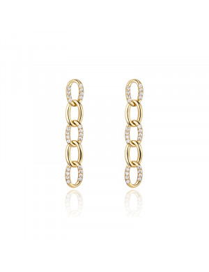 Earrings• Glam Ever X Akiiiko Co-Branded Zircon earrings in long chains 