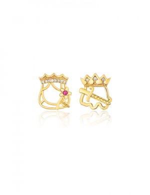 Earrings• King&Queen Collection  Sword & Rose Ear Studs