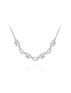 项链•折扇系列FPearl folding fan clavicle chain 珍珠折扇锁骨链