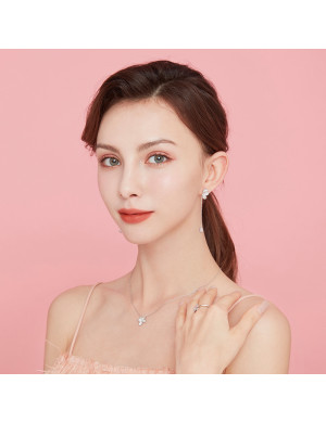 Earrings •The orchid series Orchid Petals Long Chain Earrings 