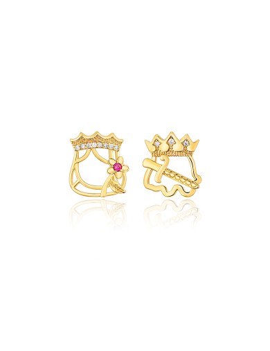 Earrings• King&Queen Collection  Sword & Rose Ear Studs