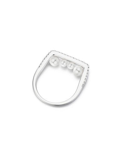 Ring• Diamond Pearls Collection Dazzling Diamond with Pearls Ring