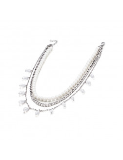 Necklace•Glam Ever X Akiiiko Co-Branded Merchandise Pearl and crystal necklace