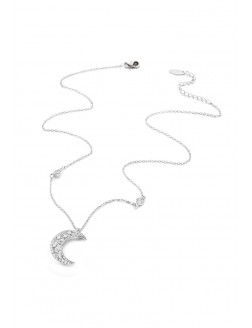 Necklace•Moon&Star Collection  Sparkling Moon Chain Necklace