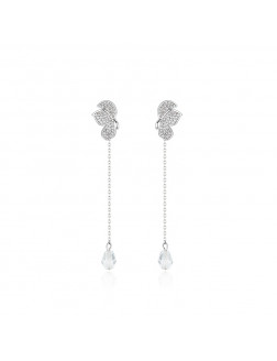 Earrings •The orchid series Orchid Petals Long Chain Earrings 